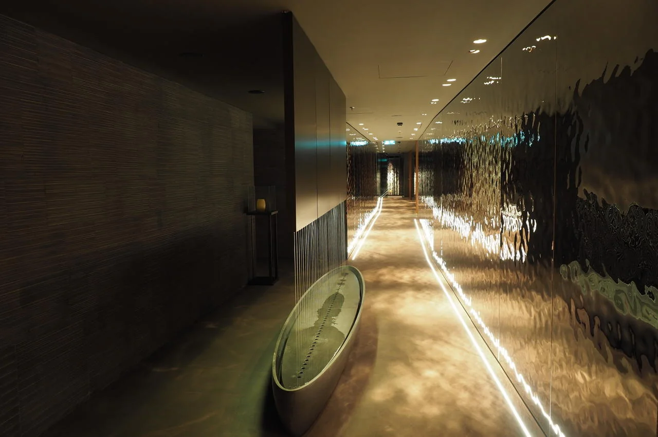 Mandarin Oriental Milan interior luxury spa corridor photography by Laura Zambelli